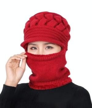 Knitted Patterned Monkey Cap