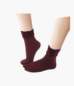 Coloured Velvet Socks with Thumb