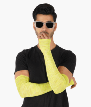 Unisex Nylon Zig Zag Patterned Arm Sleeves